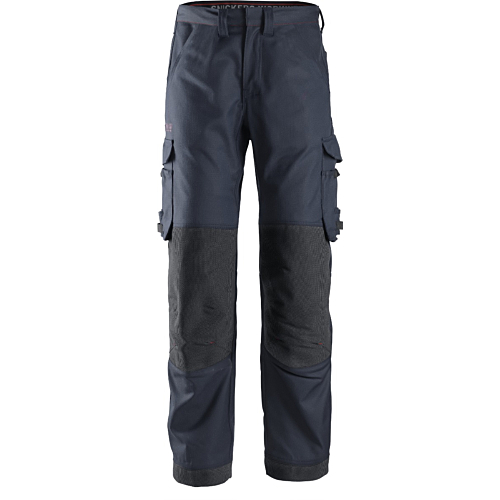 Flammehæmmende arbejdsbukser med ens lårlommer