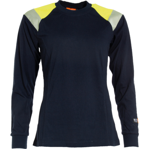 Flammehæmmende dame t-shirt, lange ærmer