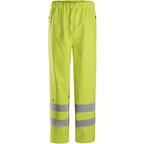 Flammehæmmende High-Vis regnbukser PU, klasse 2