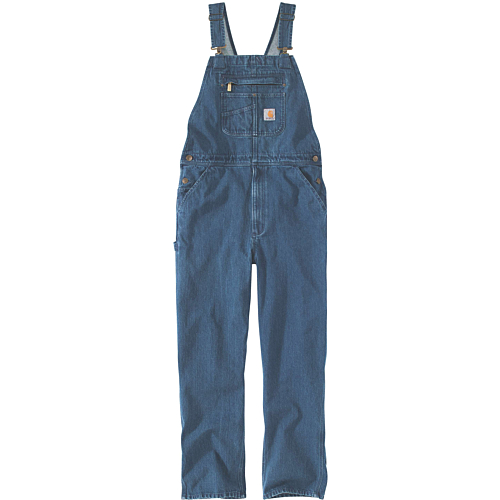 Denim hagesmæk i løs pasform