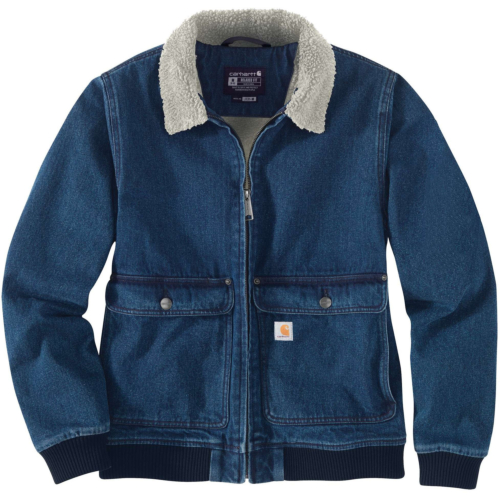 Robust flex® afslappet pasform denim sherpa-foret jakke